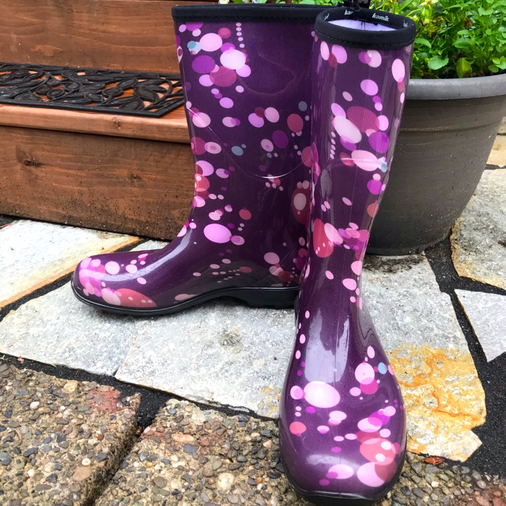 Kamik Purple Mid-Calf Rainboots, EUC, Size 10